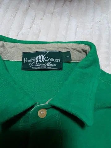 헨리 코튼 s 코튼 셔츠 L 구제 의류