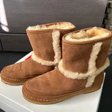 긴자 카네마츠 브라운 숏부츠 상자 설명서 포함