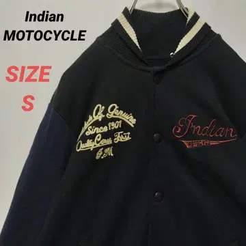 Indian MOTOCYCLE 바시티 자켓 자수 로고 남성용 S