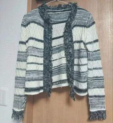 한국 프린지 니트 가디건