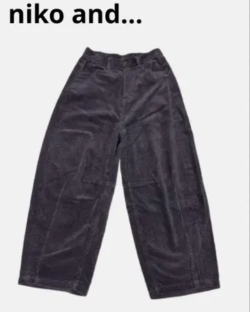 니코앤드 호니콜 코듀로이 배럴 팬츠 차콜 코듀로이 커브 팬츠