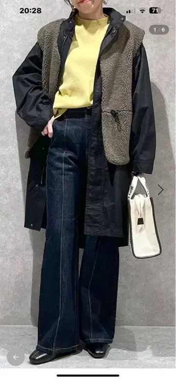 여성용 베스트 포함 코트