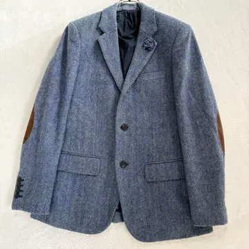 잭 스페이드 테일러드 자켓 M 헤링본 엘보 패치 울