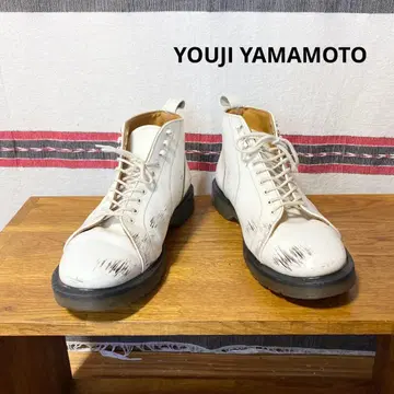 요지 야마모토 푸르 옴므 화이트 부츠 그런지 레어
