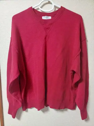 CIAOPANIC TYPY 맨투맨 같은 볼륨 슬리브 니트 레드