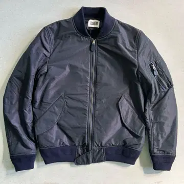 J.SABATINO 봄버 자켓 레인보우 네이비 플라이트 자켓