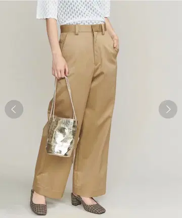 [ BEAUTY&YOUTH ] 코튼 치노 스트레이트 와이드 팬츠