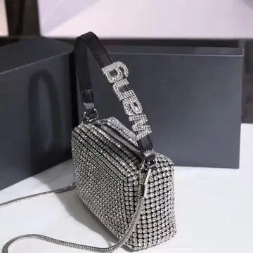 크리스탈 장식 파티 백