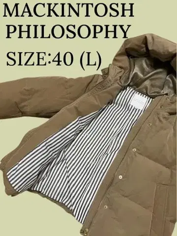 매킨토시 철학 숏 다운 자켓 베이지 L