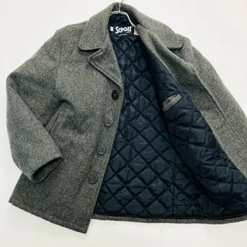 [ 레어 사이즈 ] Schott 피코트 안감 퀼팅 USA제 그레이 L