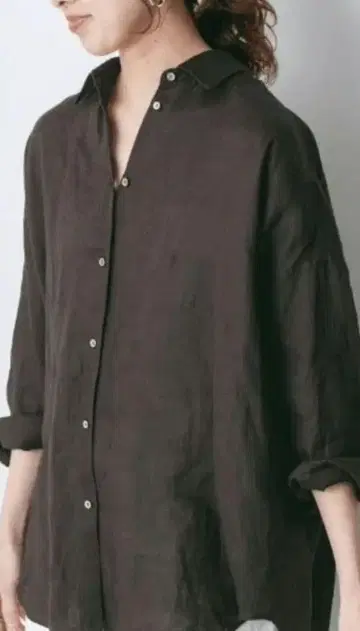 Spick & Span 스피츠앤스팬 린넨 카슈쿨 빅 셔츠