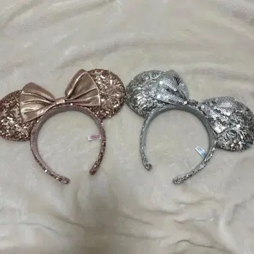 미키 귀 머리띠 (로즈 골드 실버)