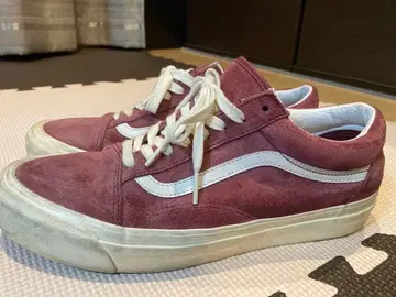 Vans 버건디 스웨이드 스니커즈 27.0cm 오