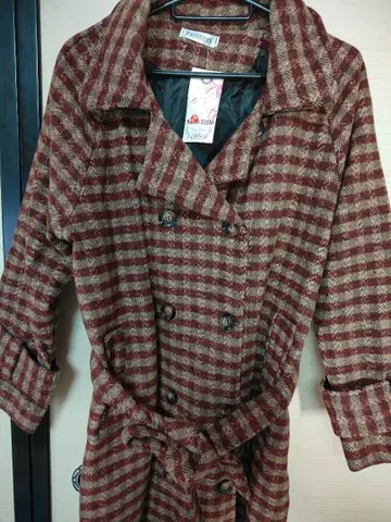 [ 한국 스타일 ] 여성용 체스터 롱 코트 XL 벨트 포함 가을/겨울