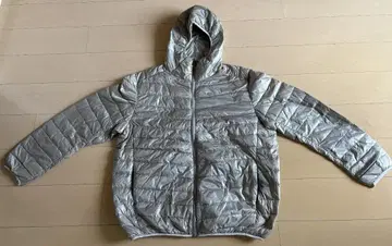 [ XXXL 다운 자켓 ] 남성 실버 후드 부착