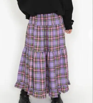 택 포함 프릴 티어드 롱 스커트 PUNYUS 푸뉴즈