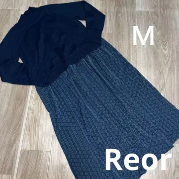 새상품급 니트 절개 롱 원피스 네이비 M