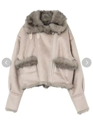 리버서블 인조 모피 블루종