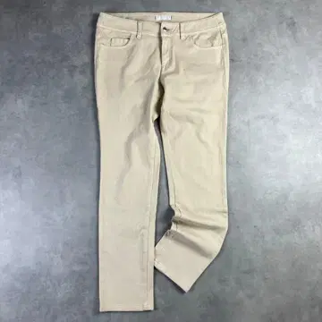 자유구 데님 팬츠 라이트 베이지 42 빅 사이즈 스트레치 내추럴
