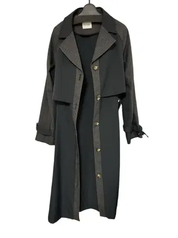 새상품급 디노스 so close, 이소재 절개 롱 코트 트렌치