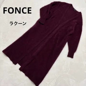 FONCE 폰세 라쿤 너구리 가디건 롱 가디건 크림슨