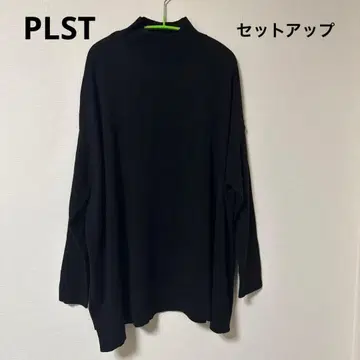 택 포함 새상품 PLST 블랙 터틀넥 긴팔 스웨터와 팬츠 셋업