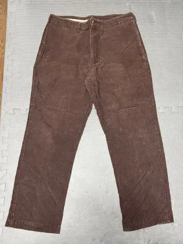 브라운 코듀로이 스트레이트 팬츠