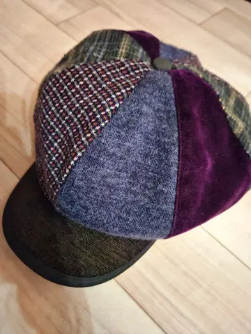senceofgrace 패치워크 헌팅 캡 트위드 구제 의류