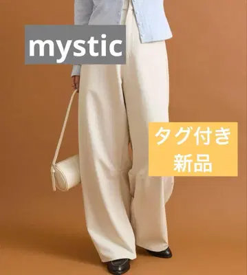 [ 택 포함 새상품 ] mystic/25AW 커브 슬랙스/아이보리