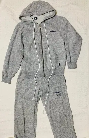 Wilson 그레이 맨투맨 셋업 후드티 일본제 80년대