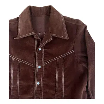 70s FARAH 코듀로이 웨스턴 셔츠 브라운