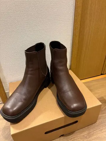 브라운 사이드 고어 부츠