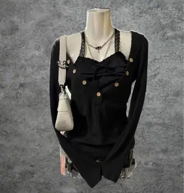 y2k 헤이세이 갸루 맥브링 그런지 호러 게임 변형 리브 니트