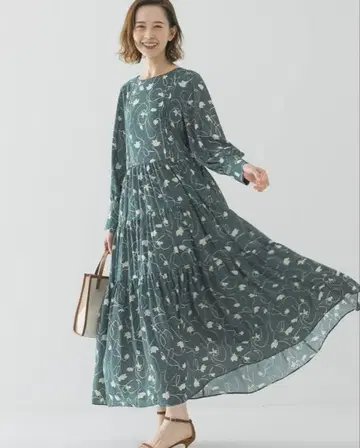 URBAN RESEARCH ROSSO 플라워 프린트 티어드 원피스