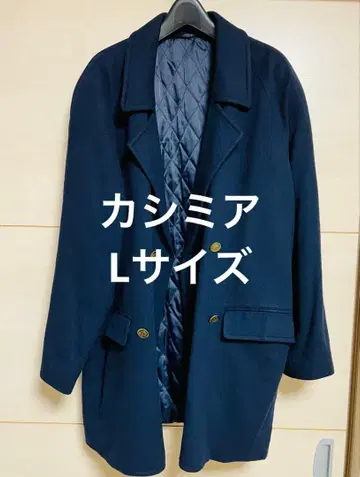 남성용 캐시미어 코트 L 사이즈 네이비 겉감 캐시미어 100%