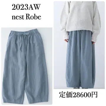 2023AW 네스트로브 기모 린넨 코쿤 팬츠 네스트로브 블루