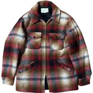 Melton 빈티지 70s 80s USA제 옴브레 보아 안감 블루종 M