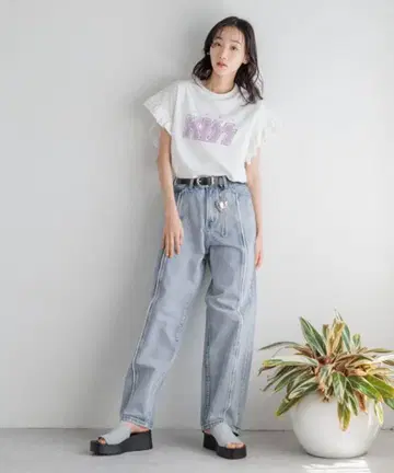 LOWRYS FARM 와이드 스트레이트 팬츠