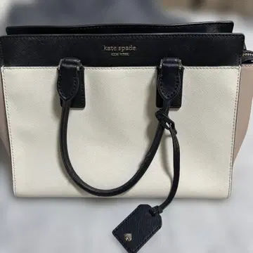 케이트 스페이드 백 화이트/블랙/베이지