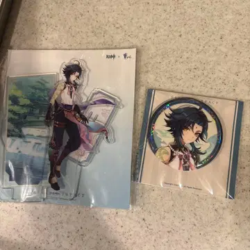 원신 중국 콜라보 팝업 이벤트 한정판 소 쇼 캔뱃지 아크릴 스탠드