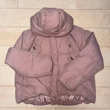 핑크 후드 부착 다운 자켓 GRL