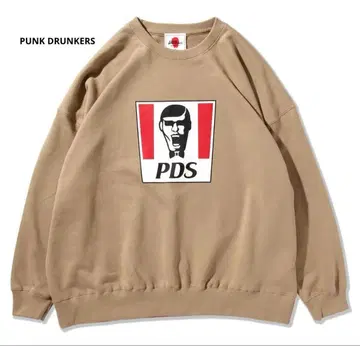 PUNK DRUNKERS 맨투맨 아이츠 트레이닝복 PDS 베이지