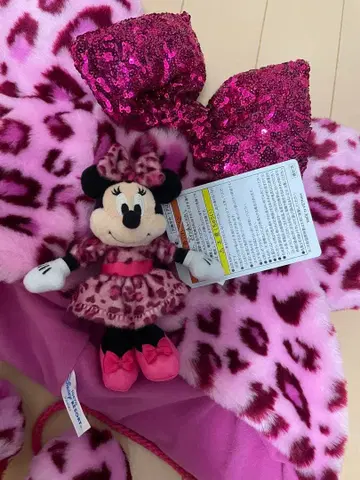 디즈니 팬캡 미니 마우스 레오파드 무늬 레오파드 택 포함 새상품