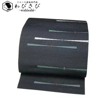 나고야 오비 모던한 추상 무늬 조개 먹색 O-5687