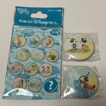 디즈니씨 판타지 스프링스 캔뱃지 2개 시크릿