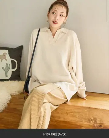 프릭스스토어 폴로 옷깃 니트 풀오버