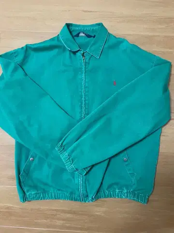 초레어 90s 랄프 로렌 그린 컬러 집업 자켓