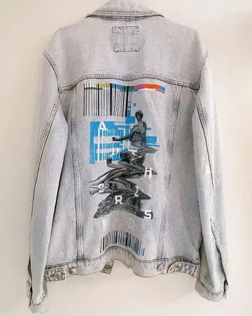 ZARA 자라 데님 자켓 G 리메이크 가공 데미지 M