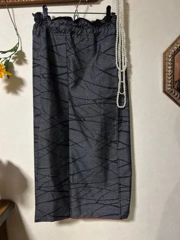 아 재패니즈 모던 오시마 명주로 만든 기모노풍 랩스커트 슬림해 보입니다