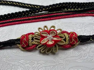 a-933 순수 실크 허리띠 후리소데 성인식 츠마미자이쿠 조종 장식